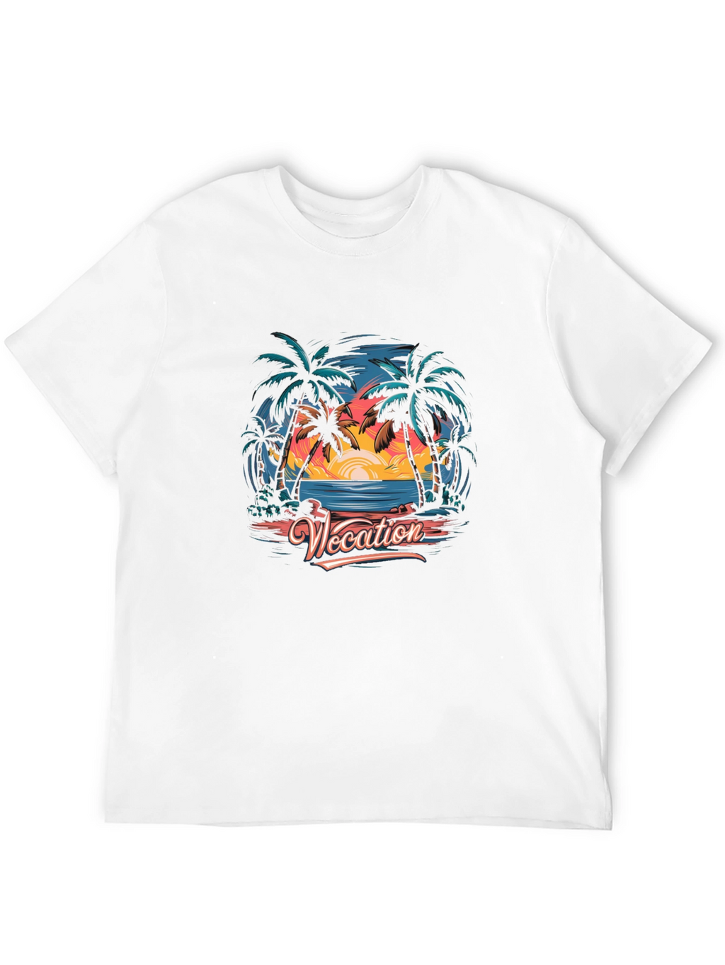 Vacation Palm Tree Graphic Tee - Island Getaway
