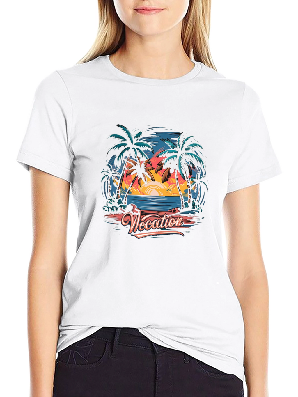 Vacation Palm Tree Graphic Tee - Island Getaway