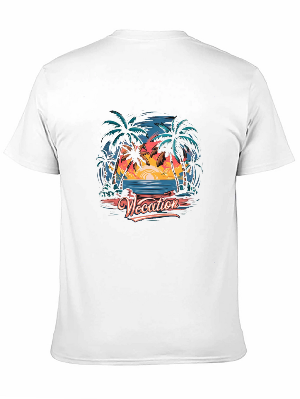 Vacation Palm Tree Graphic Tee - Island Getaway