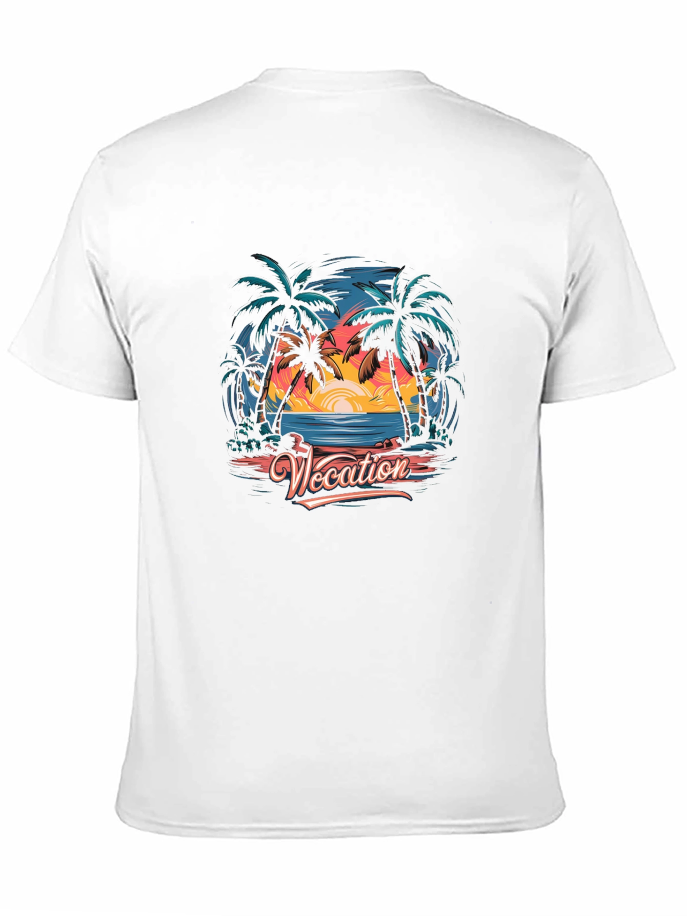 Vacation Palm Tree Graphic Tee - Island Getaway