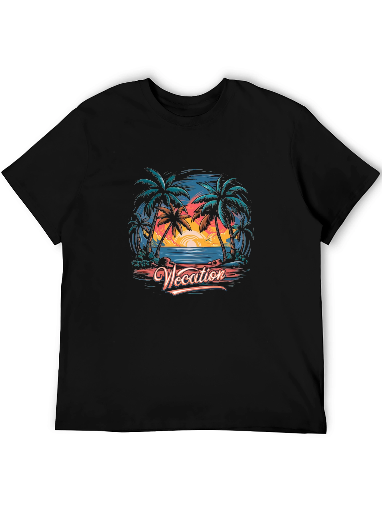 Vacation Palm Tree Graphic Tee - Island Getaway