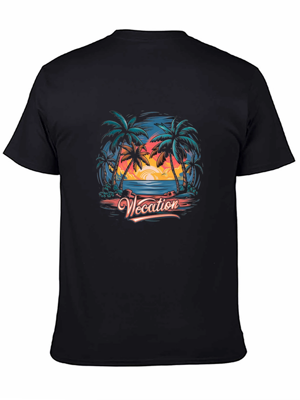 Vacation Palm Tree Graphic Tee - Island Getaway