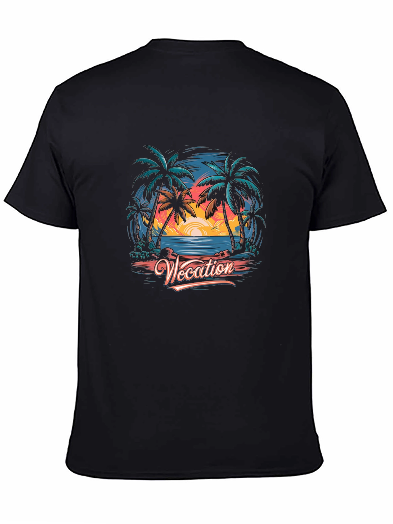 Vacation Palm Tree Graphic Tee - Island Getaway