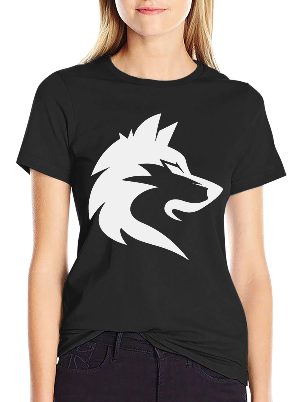 Black Wolf Logo T-Shirt - Mens Graphic Tee