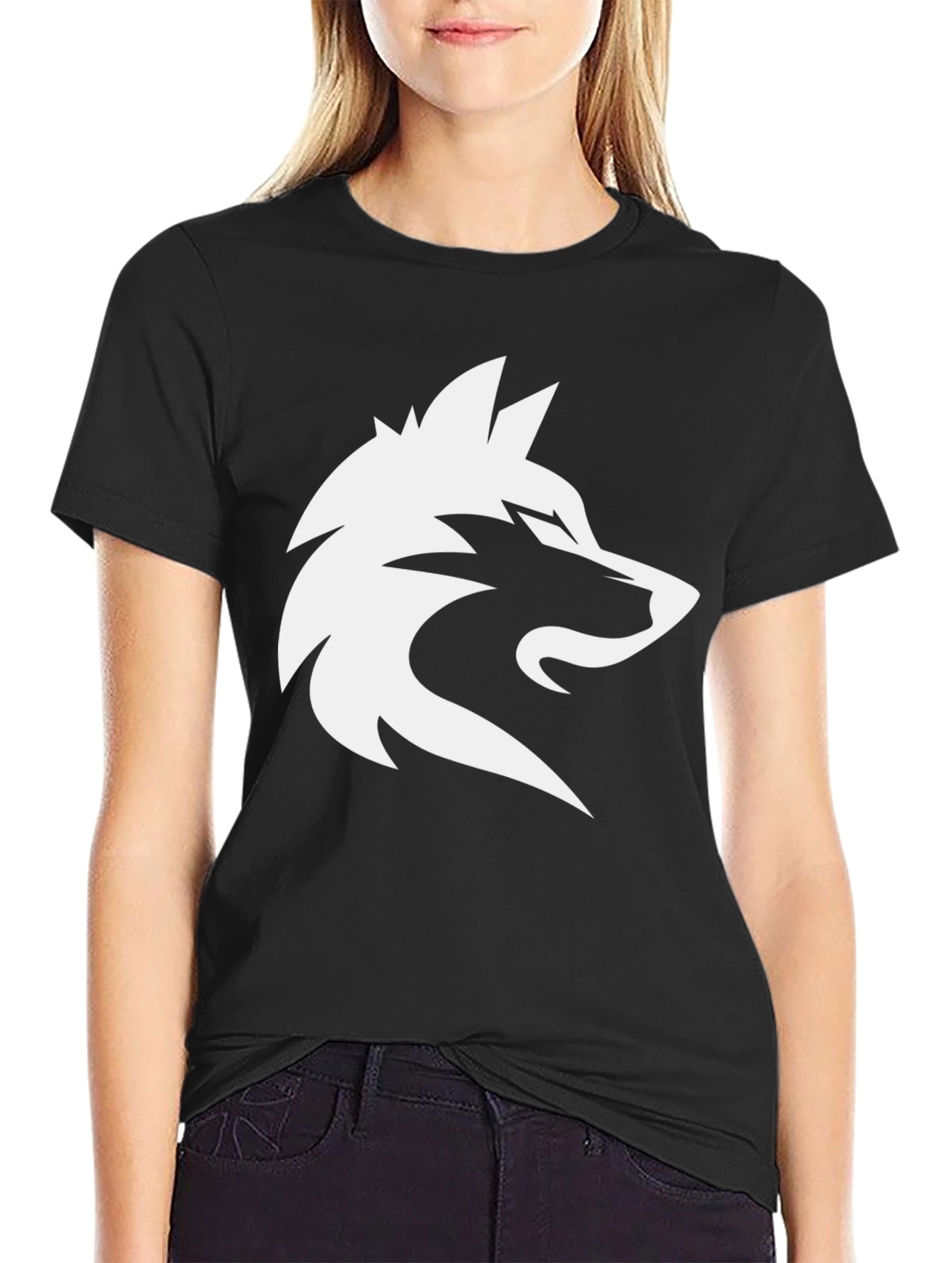 Black Wolf Logo T-Shirt - Mens Graphic Tee