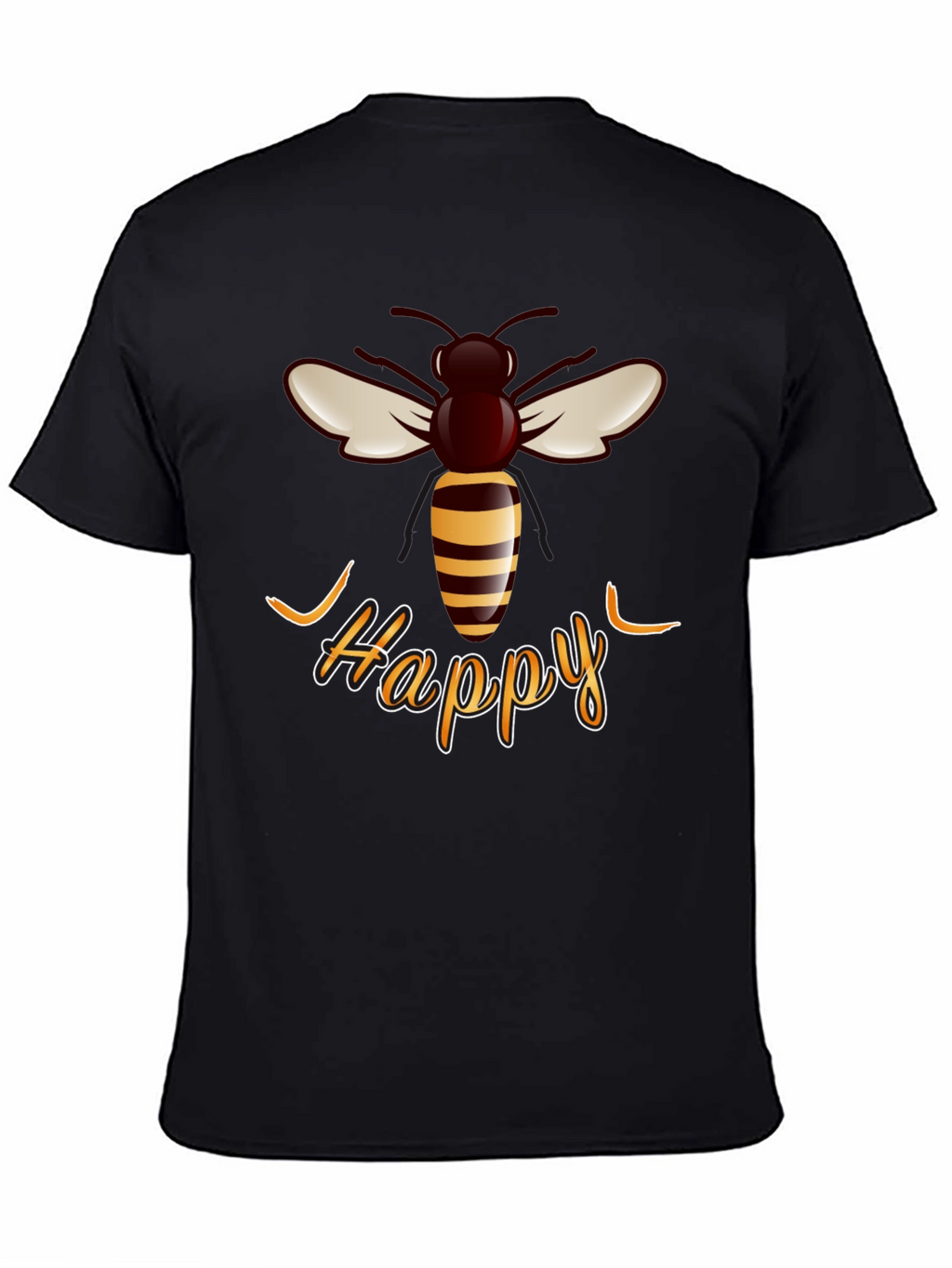 Happy Bee Graphic T-Shirt - Trendy Casual Wear