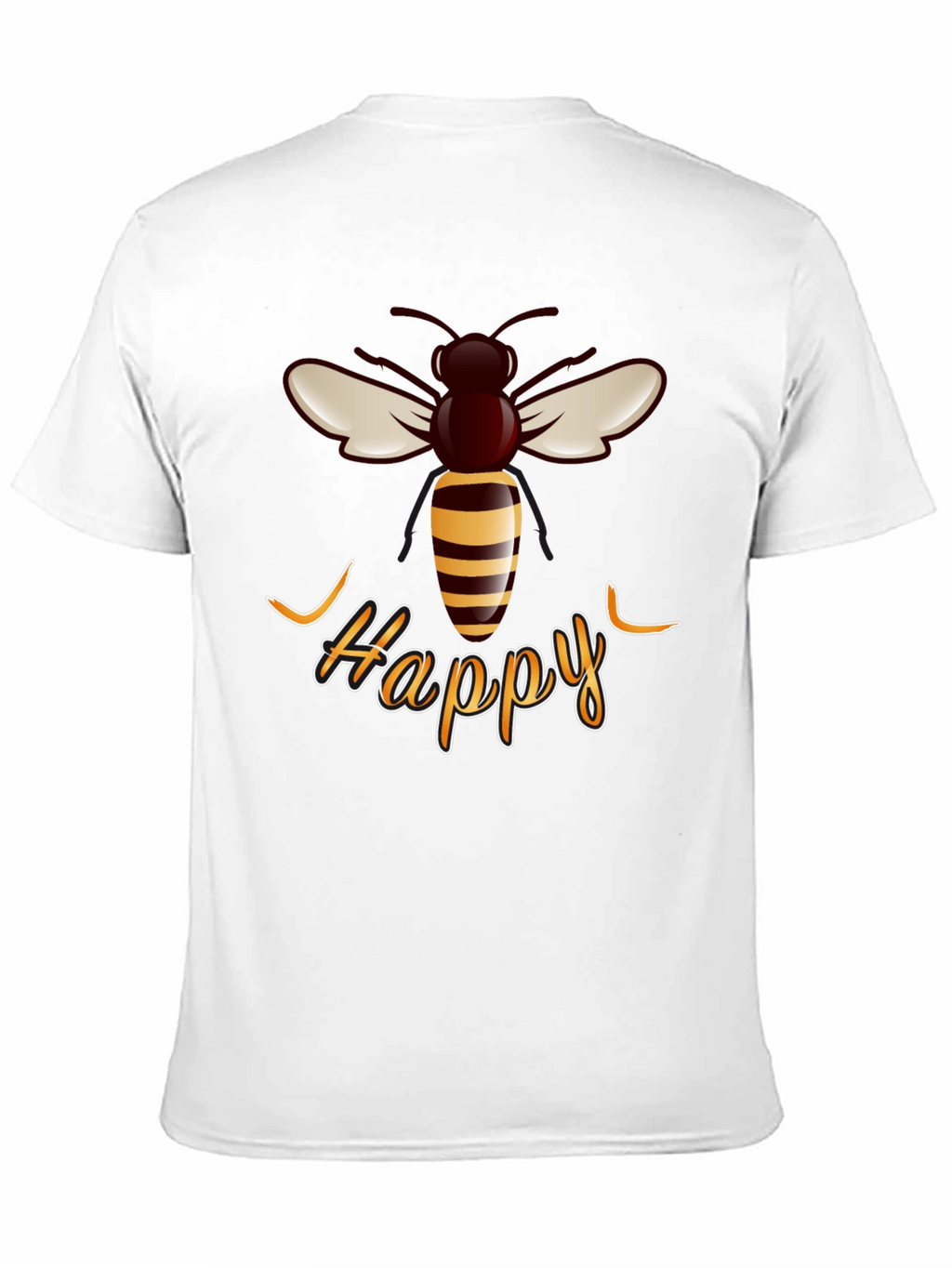 Happy Bee Graphic T-Shirt - Trendy Casual Wear