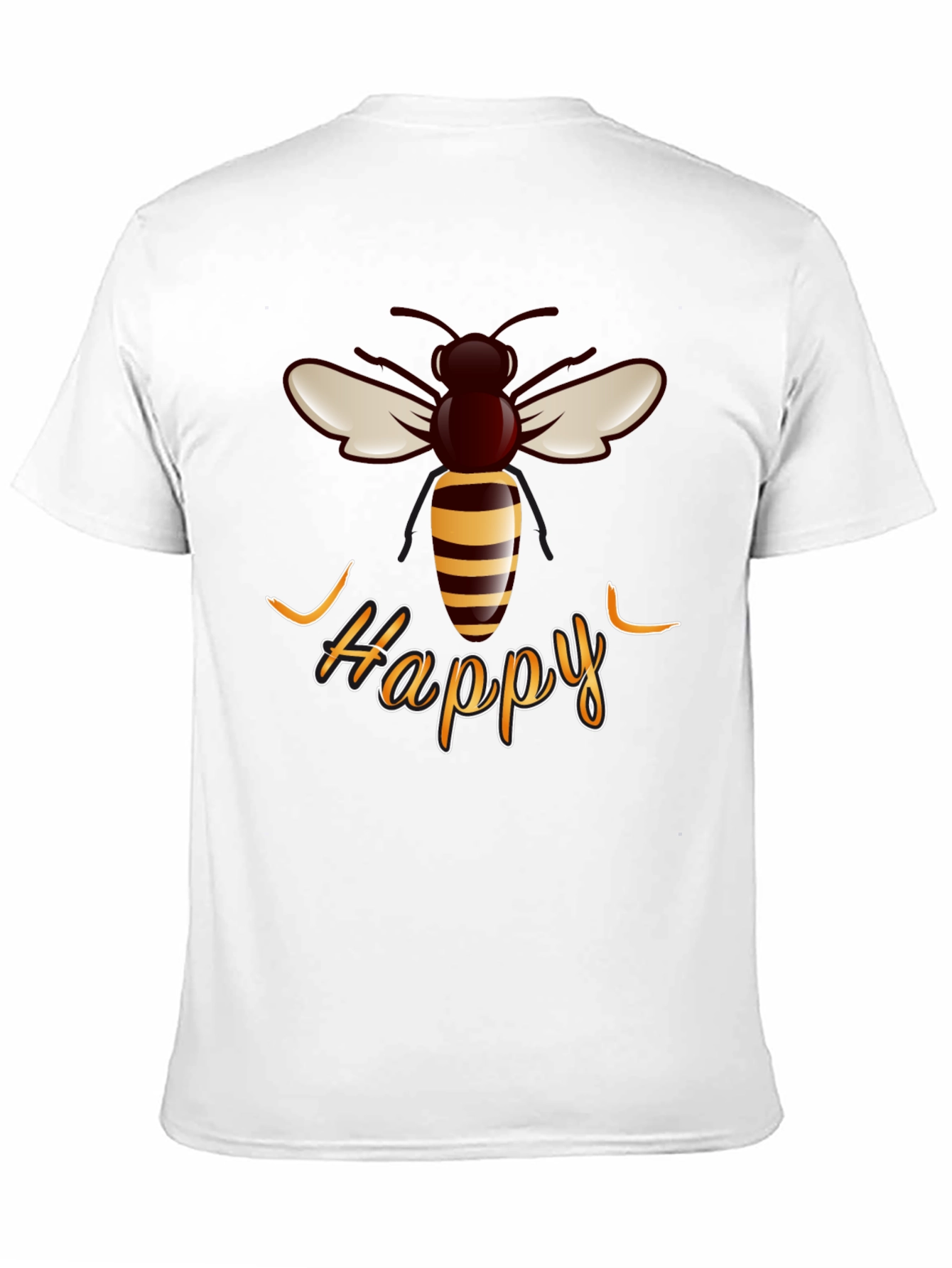 Happy Bee Graphic T-Shirt - Trendy Casual Wear