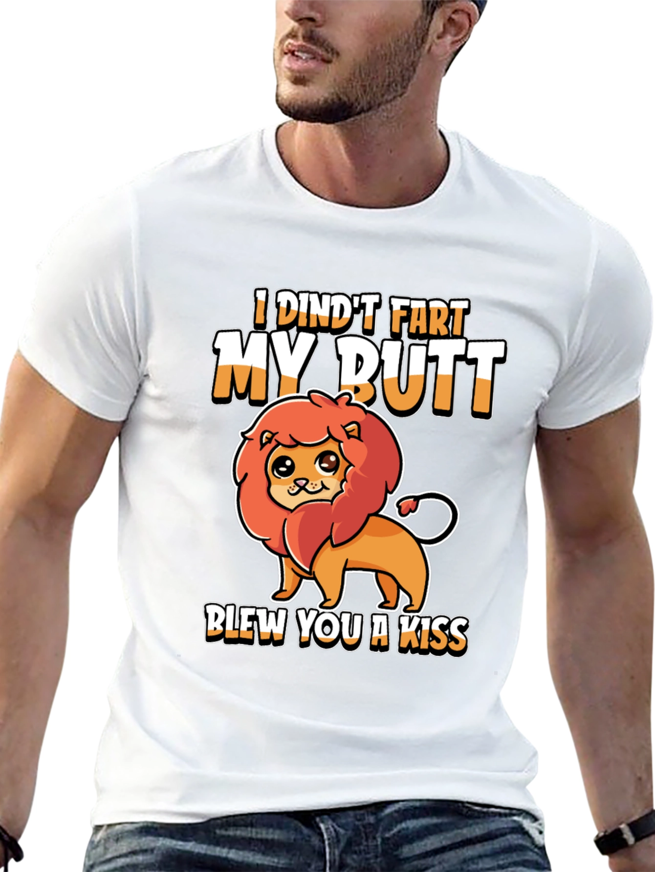 Funny Lion Graphic T-Shirt - I Dindt Fart...