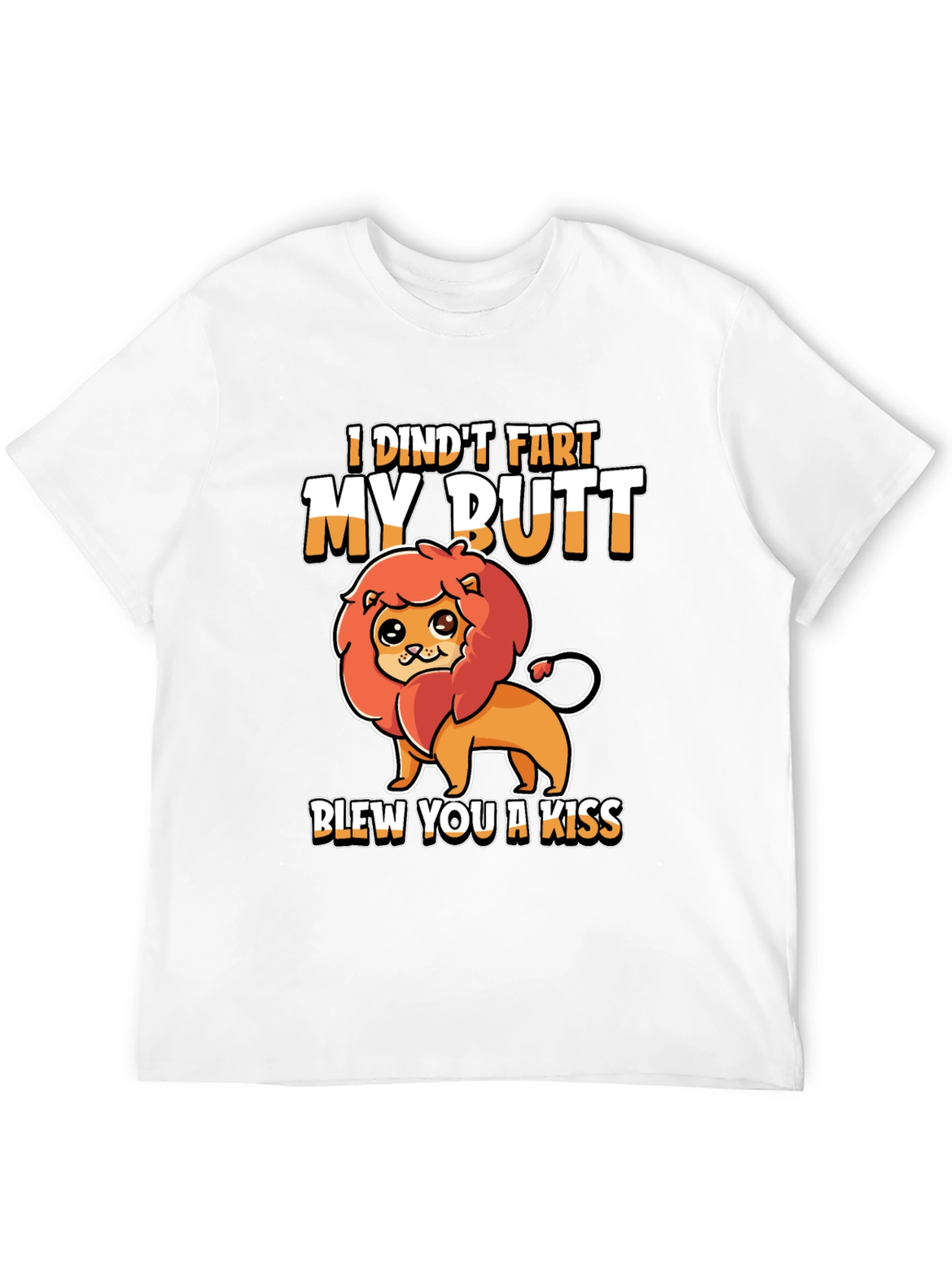 Funny Lion Graphic T-Shirt - I Dindt Fart...