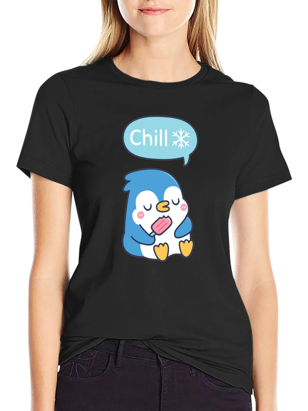 Chill Penguin T-Shirt - Cute Cartoon Design
