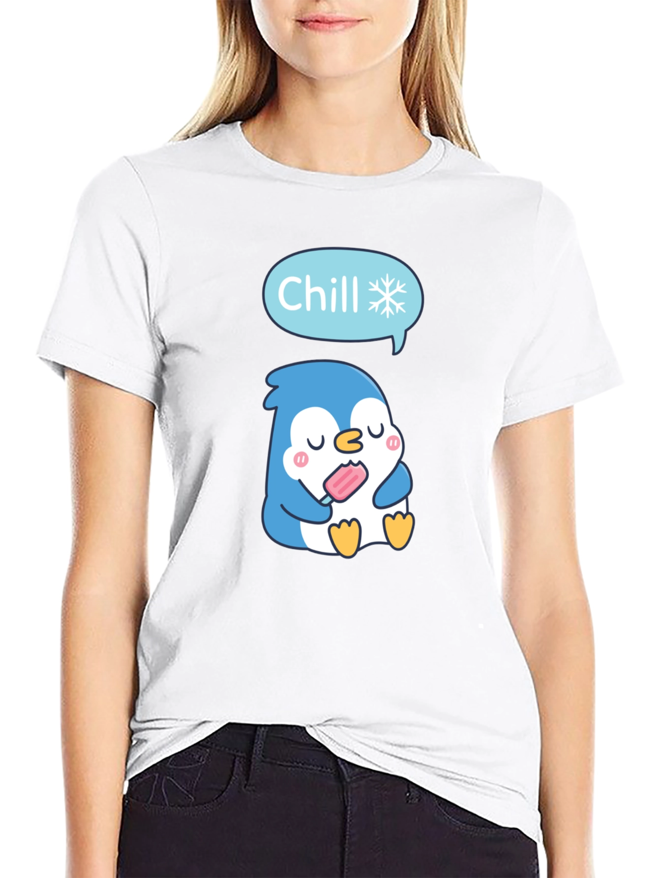 Chill Penguin T-Shirt - Cute Cartoon Design