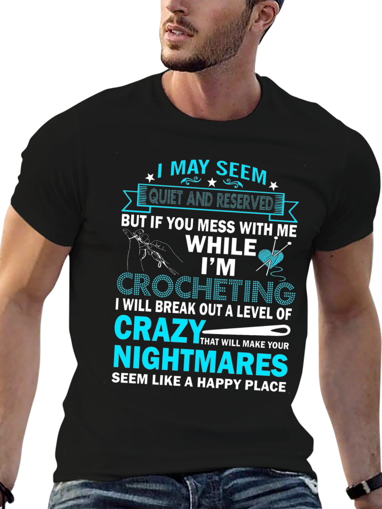 Im Crocheting T-Shirt - Crazy Level Warning
