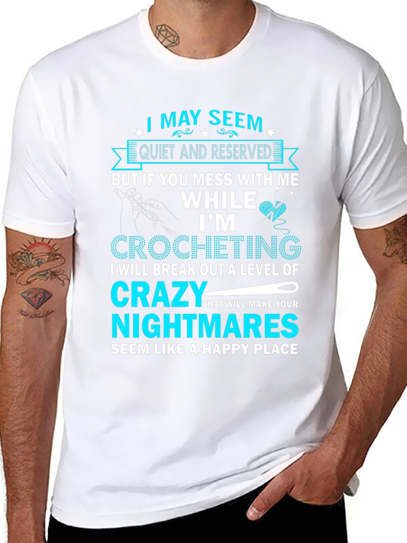 Im Crocheting T-Shirt - Crazy Level Warning