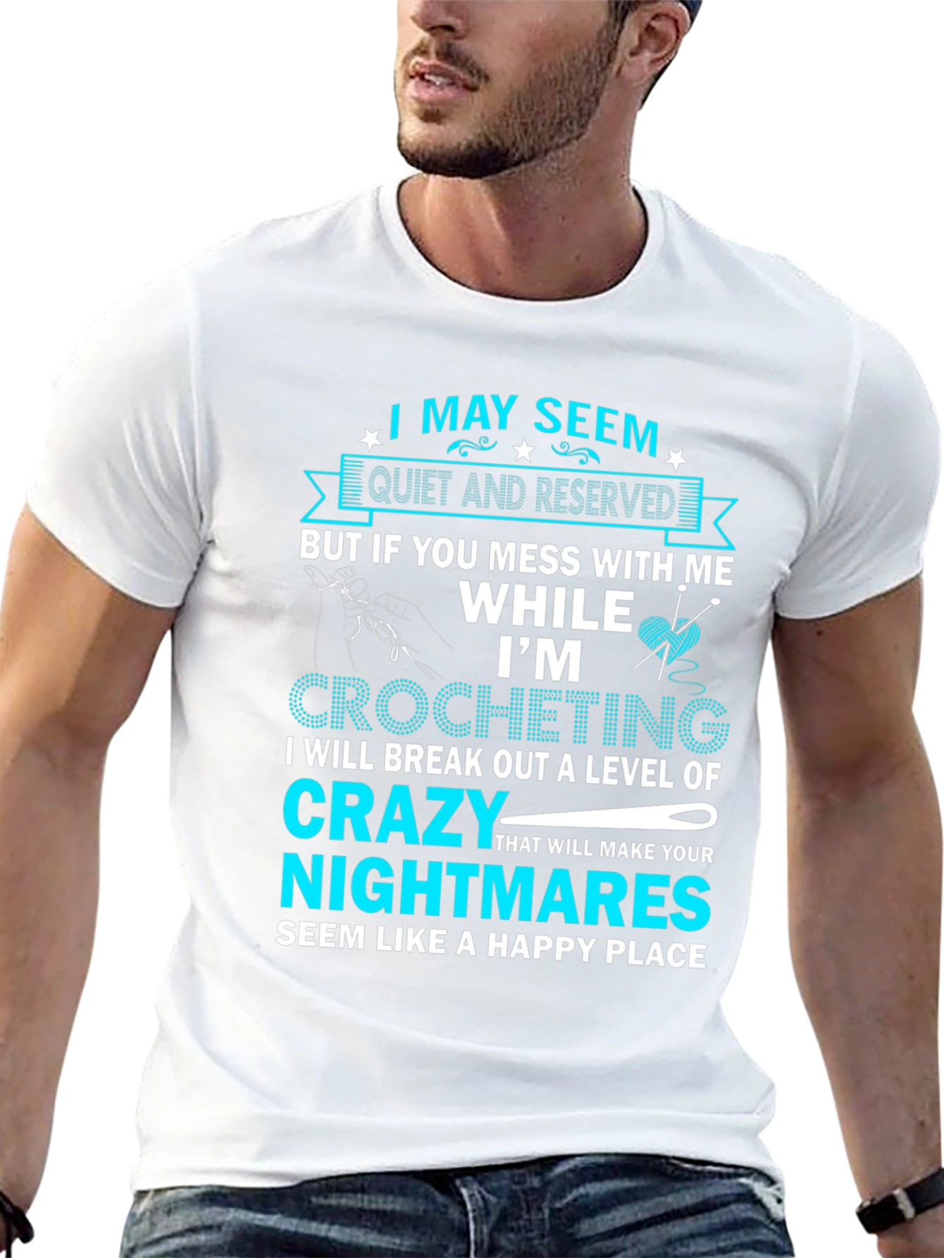 Im Crocheting T-Shirt - Crazy Level Warning