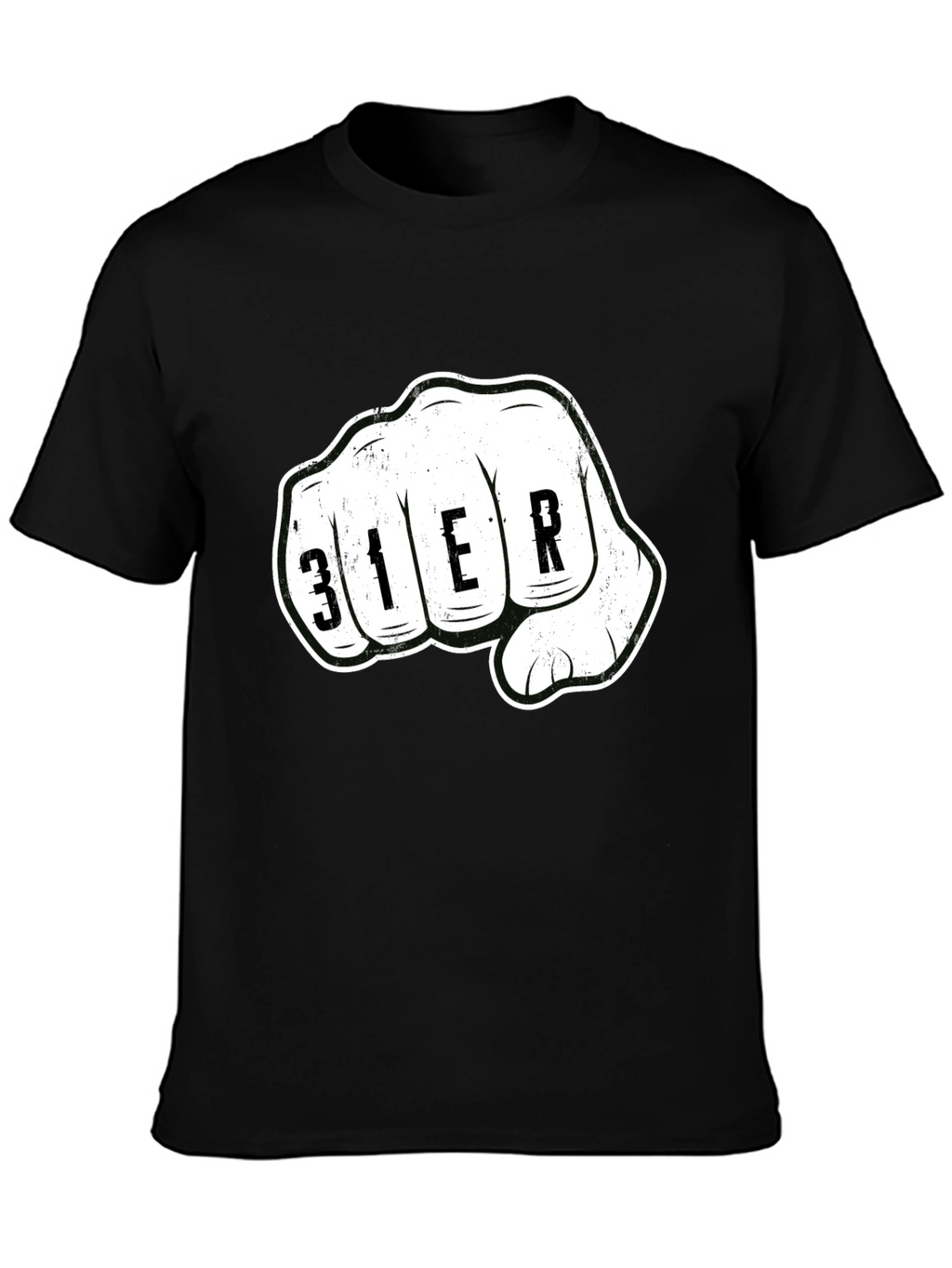 Fisted 31ER Graphic Print Black T-Shirt