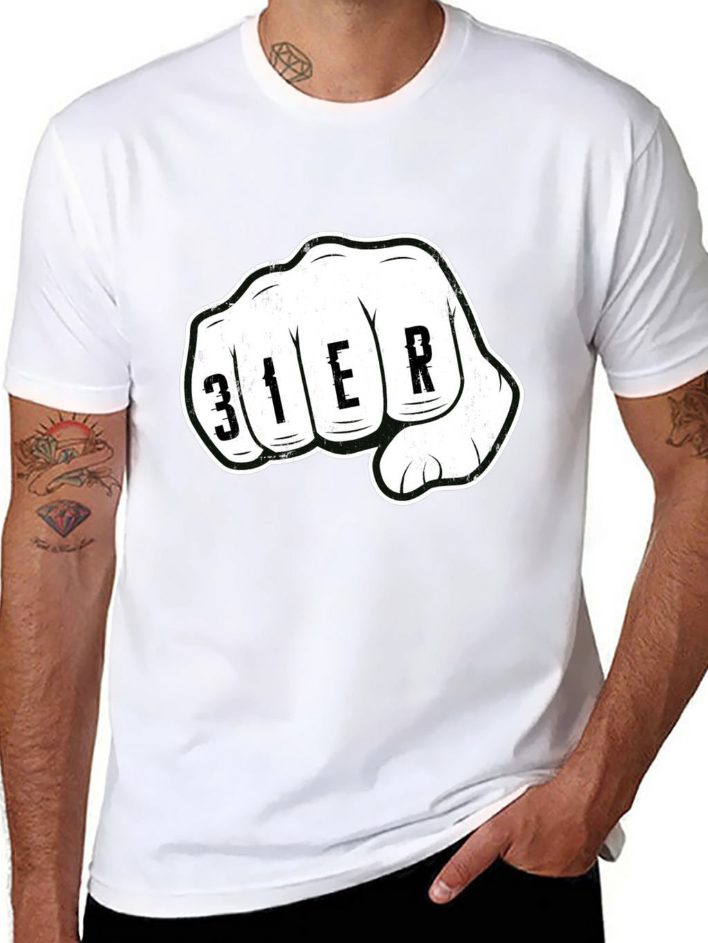 Fisted 31ER Graphic Print Black T-Shirt