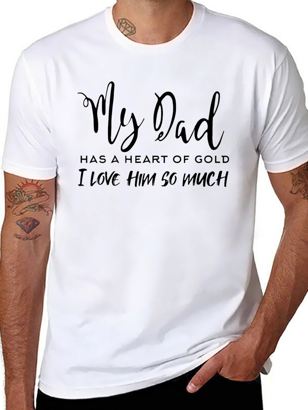 My Dad Heart of Gold Graphic T-Shirt