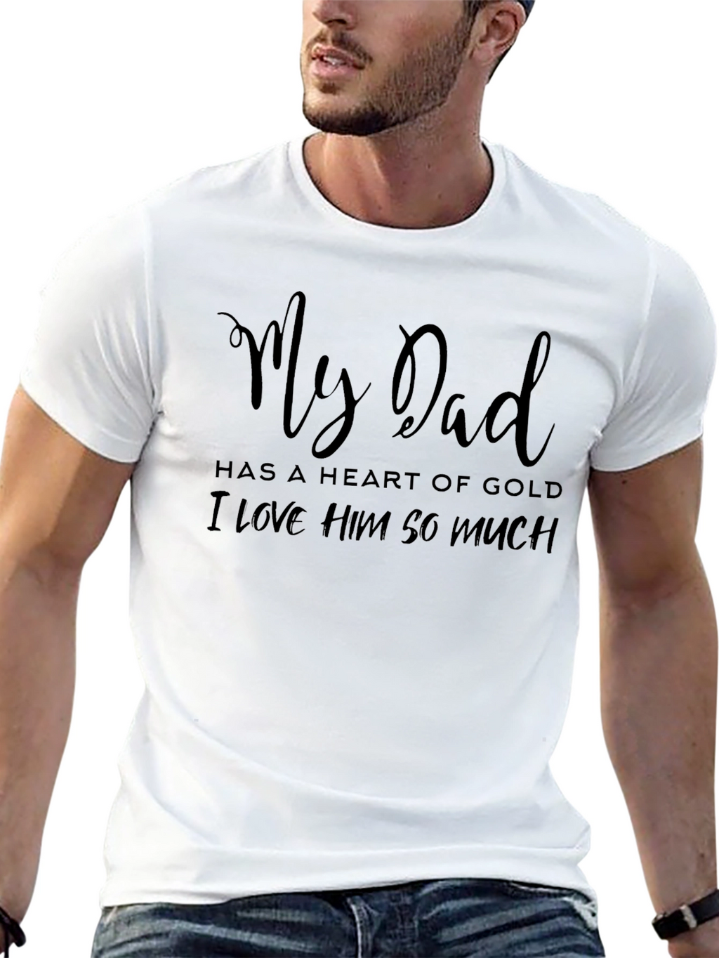 My Dad Heart of Gold Graphic T-Shirt