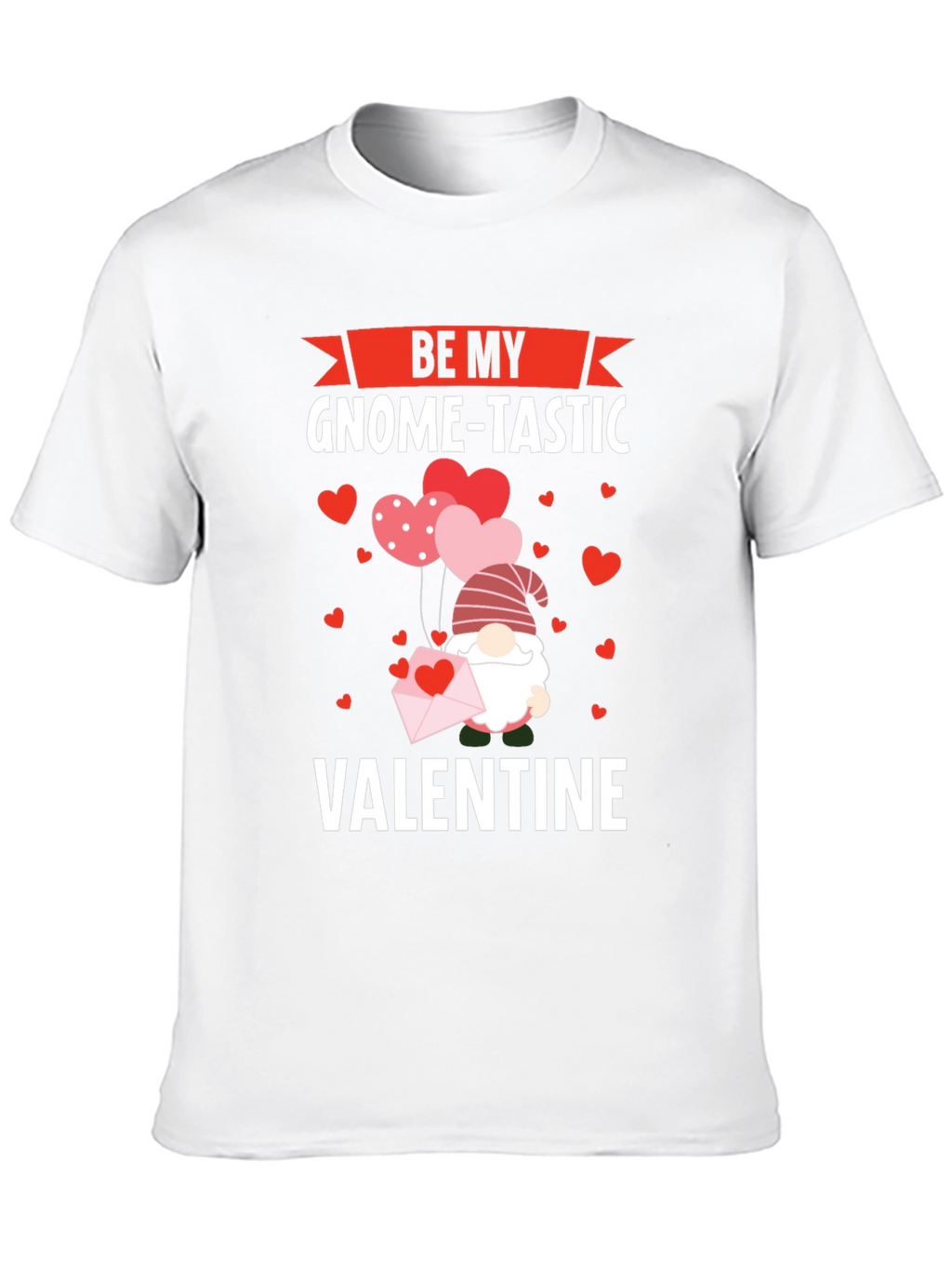 Be My Gnome-Tastic Valentine Black Graphic T-Shirt