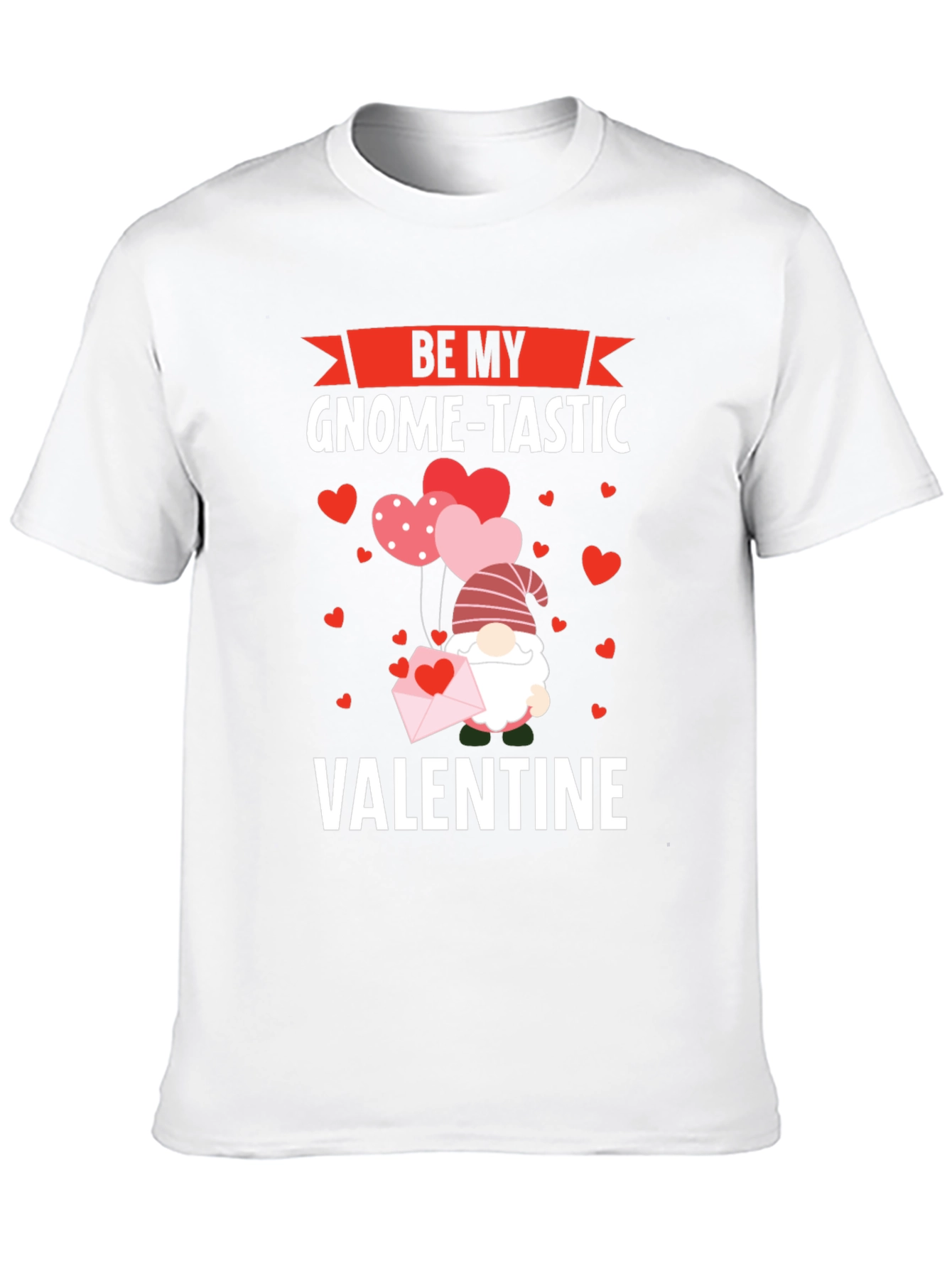 Be My Gnome-Tastic Valentine Black Graphic T-Shirt