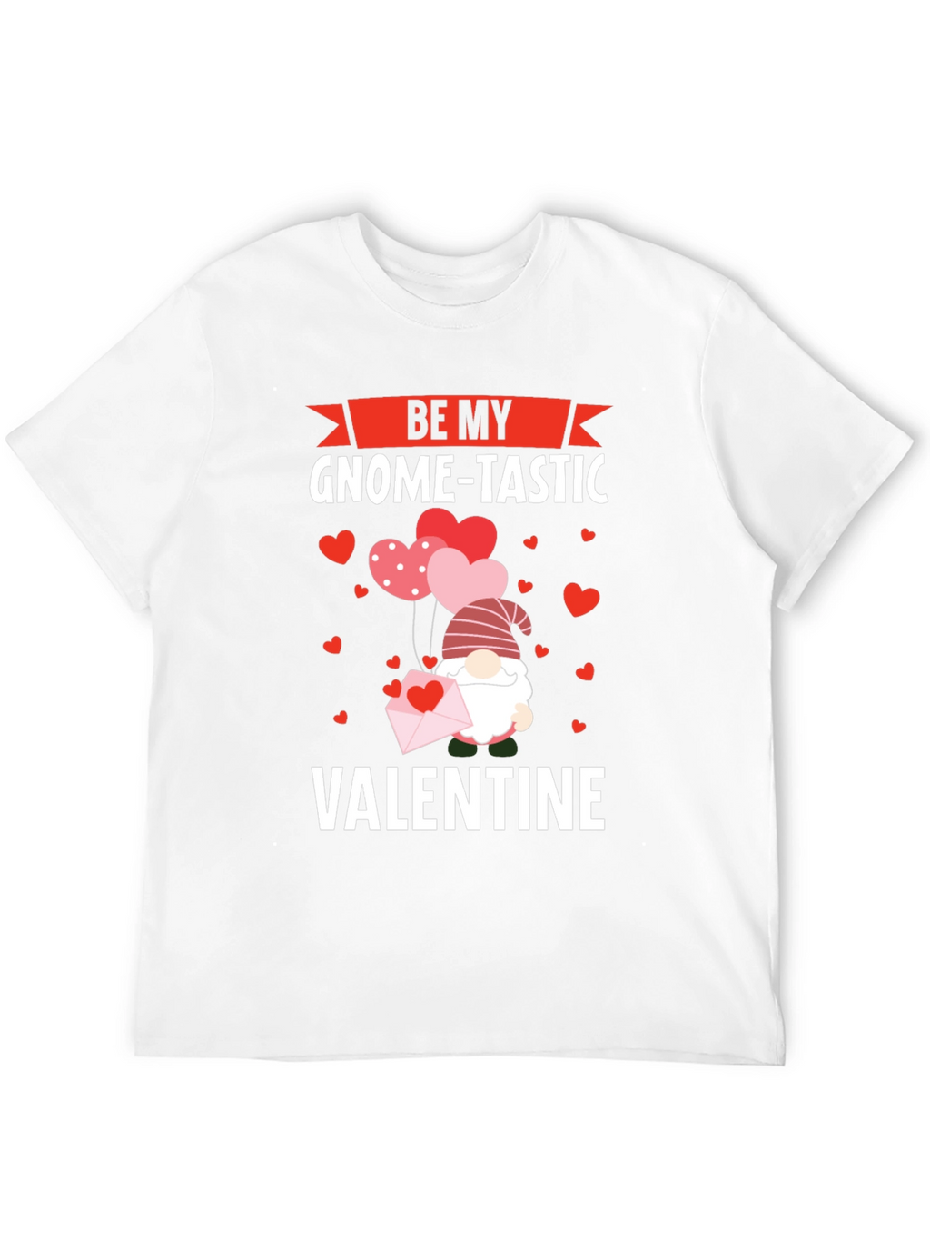 Be My Gnome-Tastic Valentine Black Graphic T-Shirt