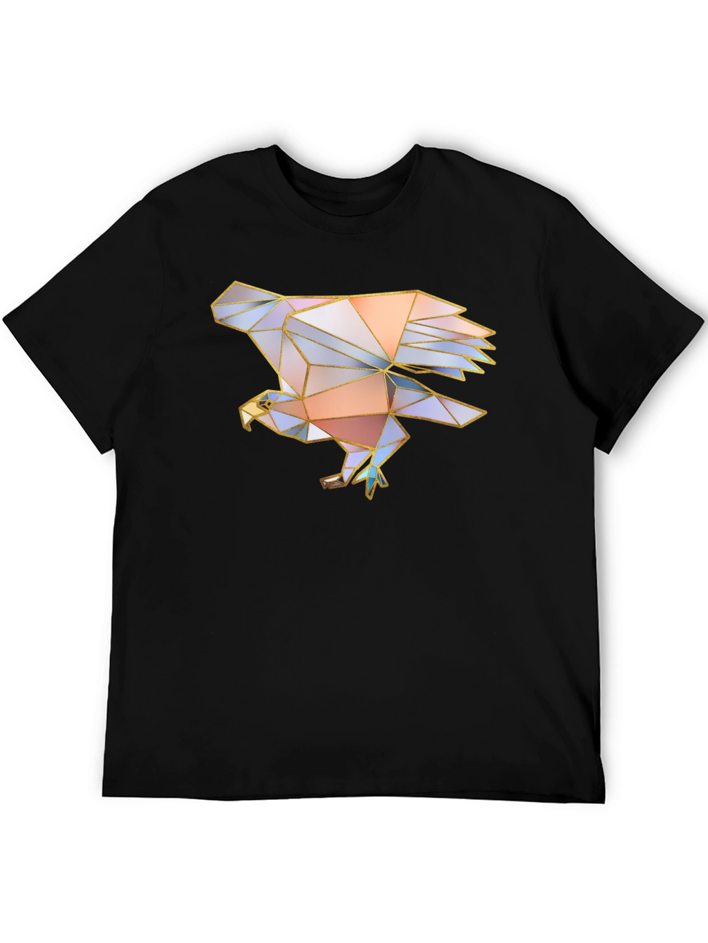 Geometric Eagle Graphic Tee - Mens Black T-Shirt