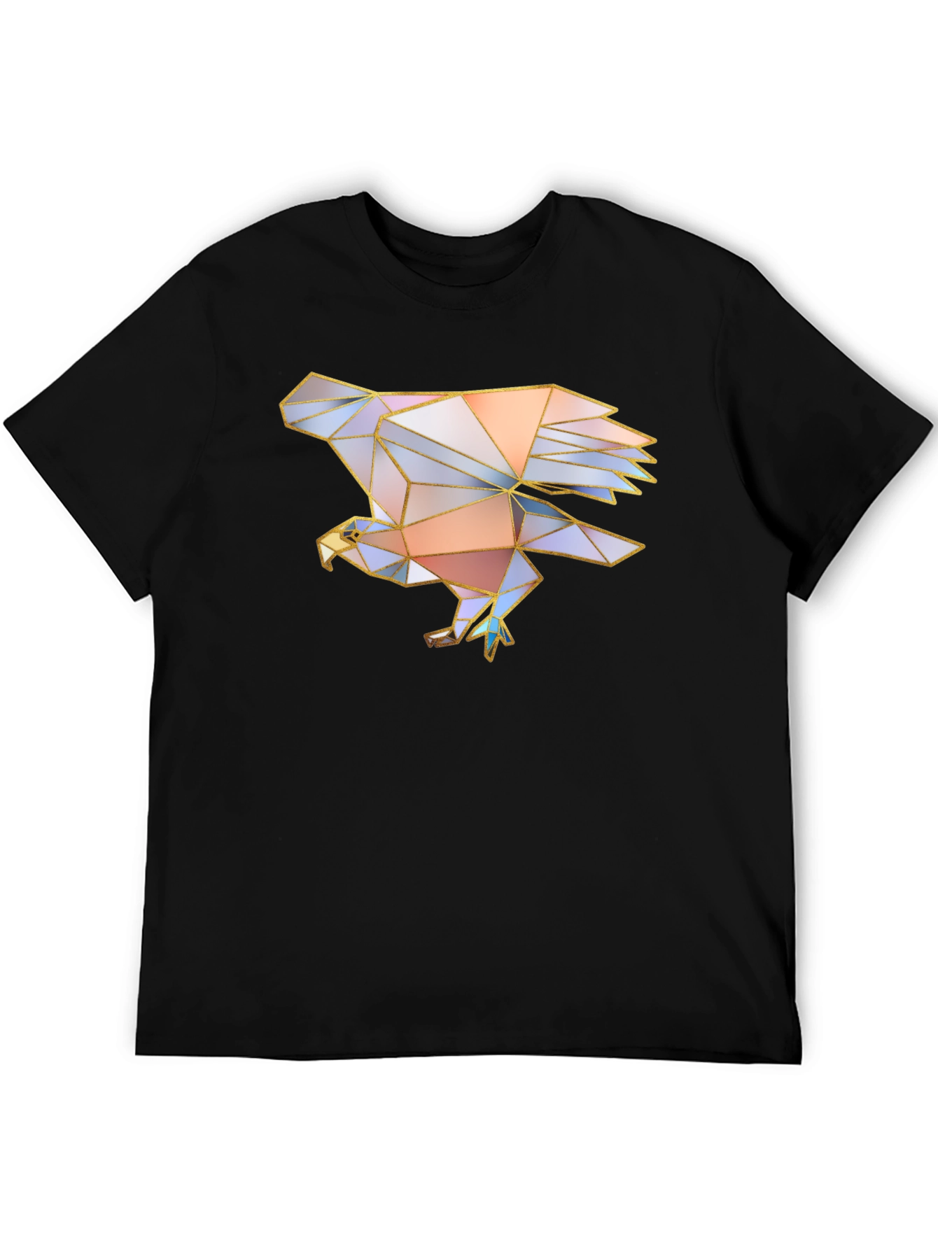 Geometric Eagle Graphic Tee - Mens Black T-Shirt