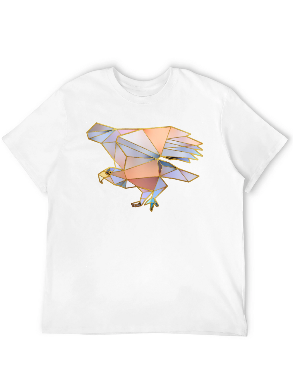 Geometric Eagle Graphic Tee - Mens Black T-Shirt