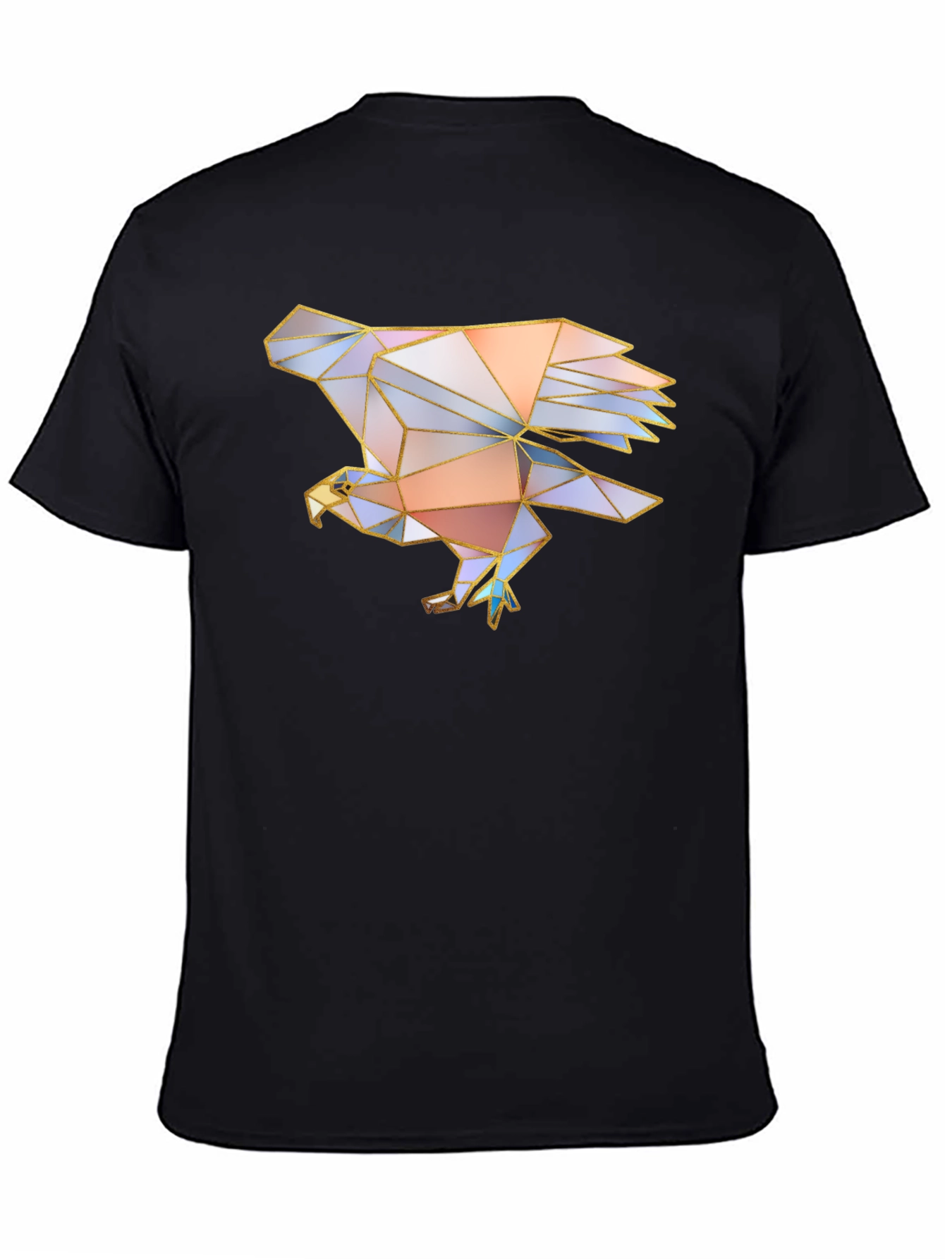 Geometric Eagle Graphic Tee - Mens Black T-Shirt