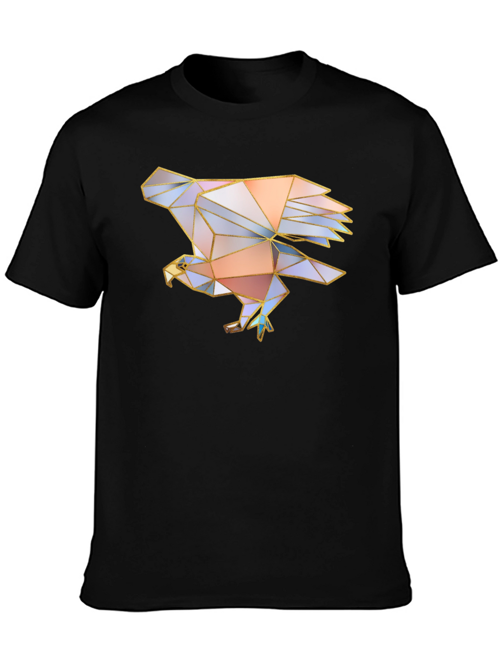 Geometric Eagle Graphic Tee - Mens Black T-Shirt