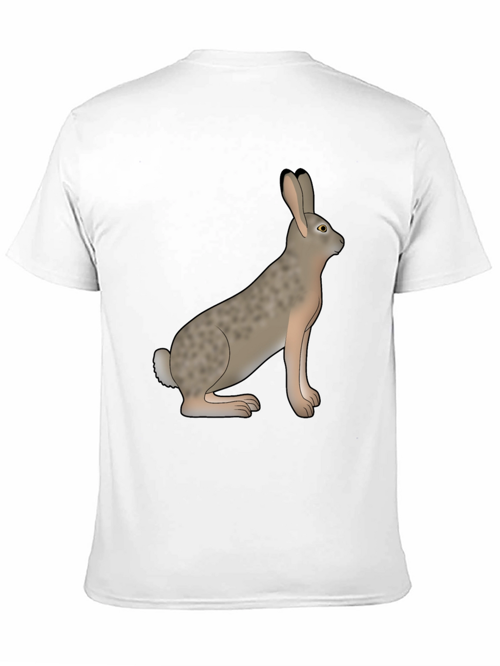 Rabbit Graphic Tee - Black Cotton Casual Wear