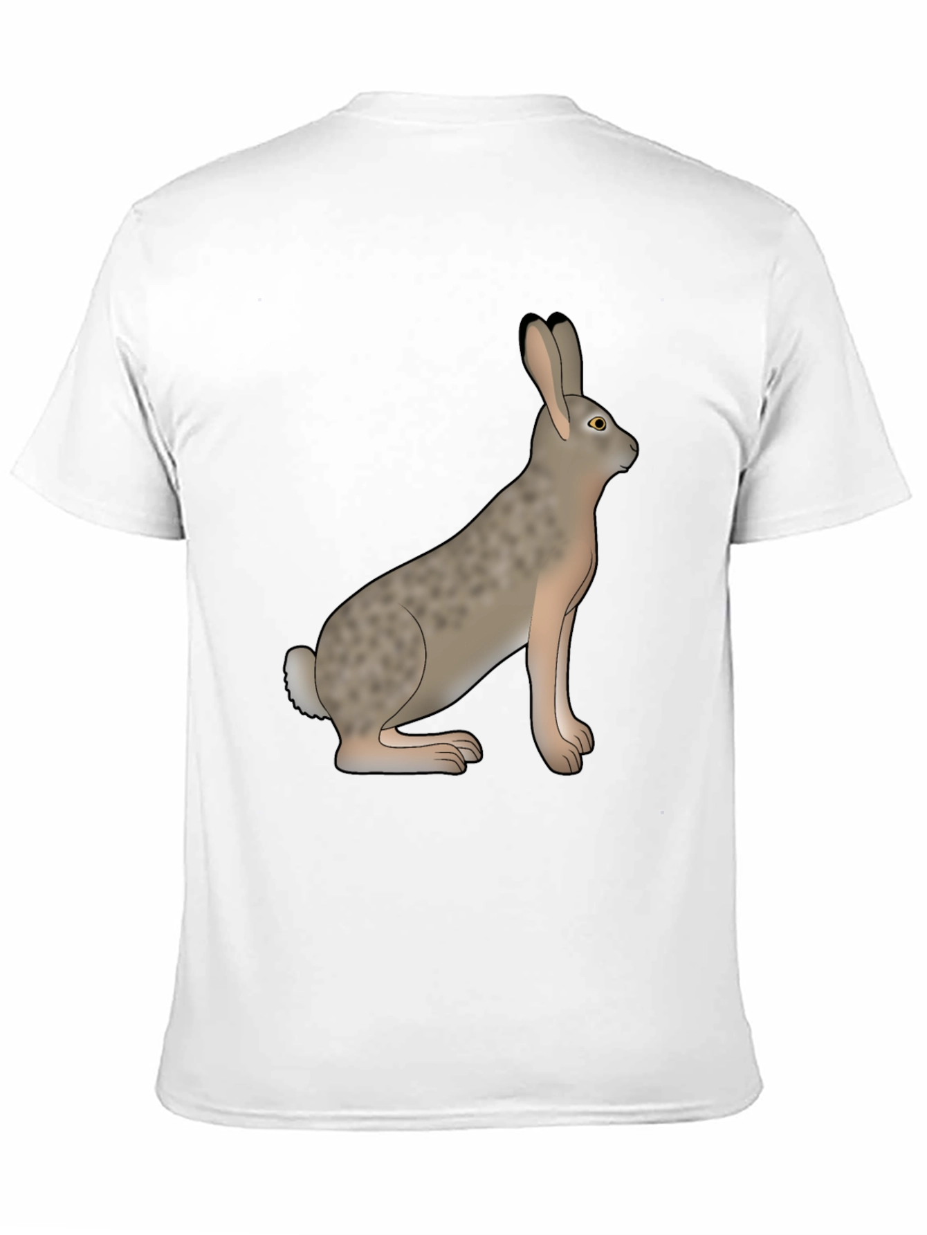 Rabbit Graphic Tee - Black Cotton Casual Wear