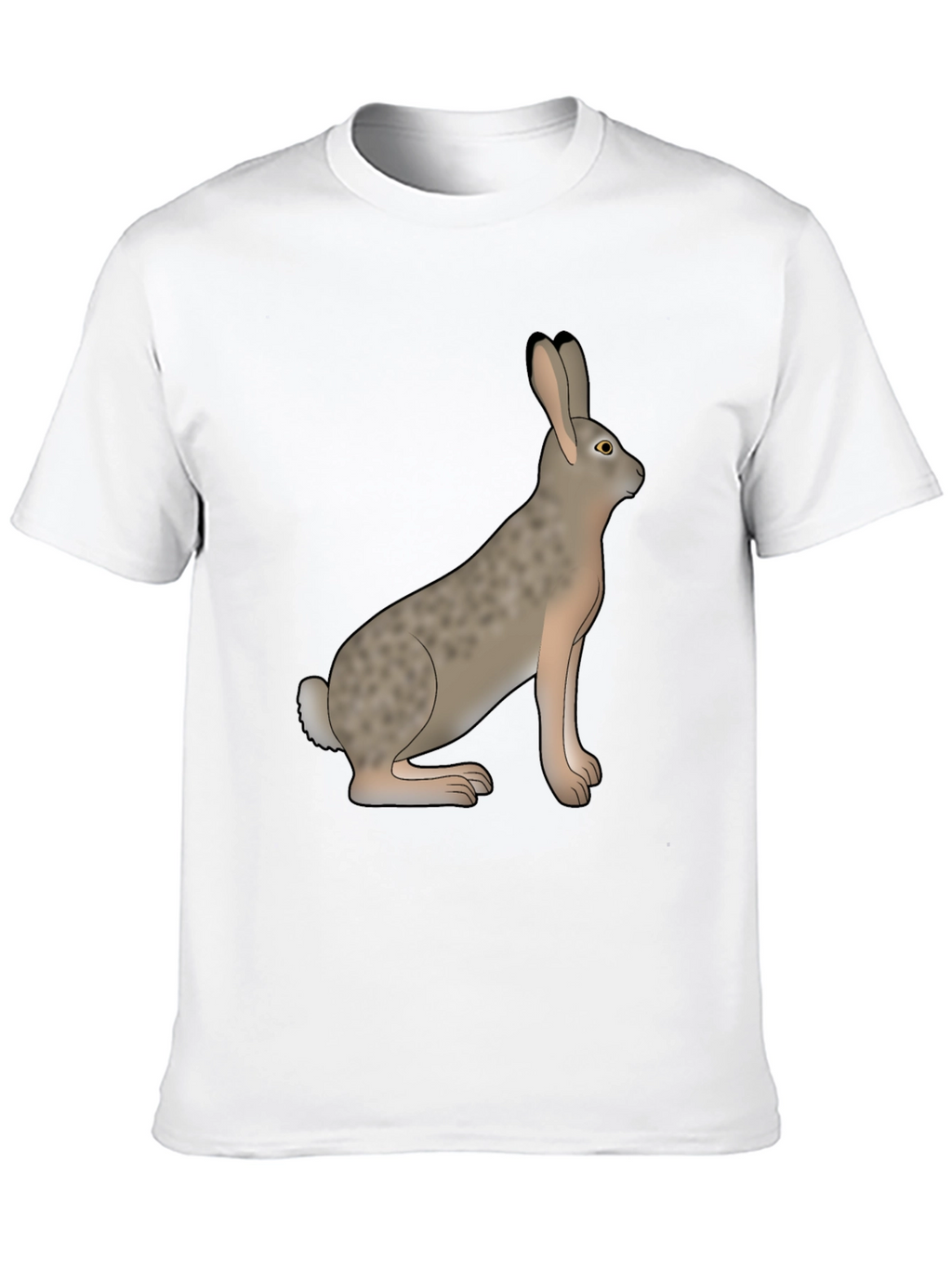 Rabbit Graphic Tee - Black Cotton Casual Wear