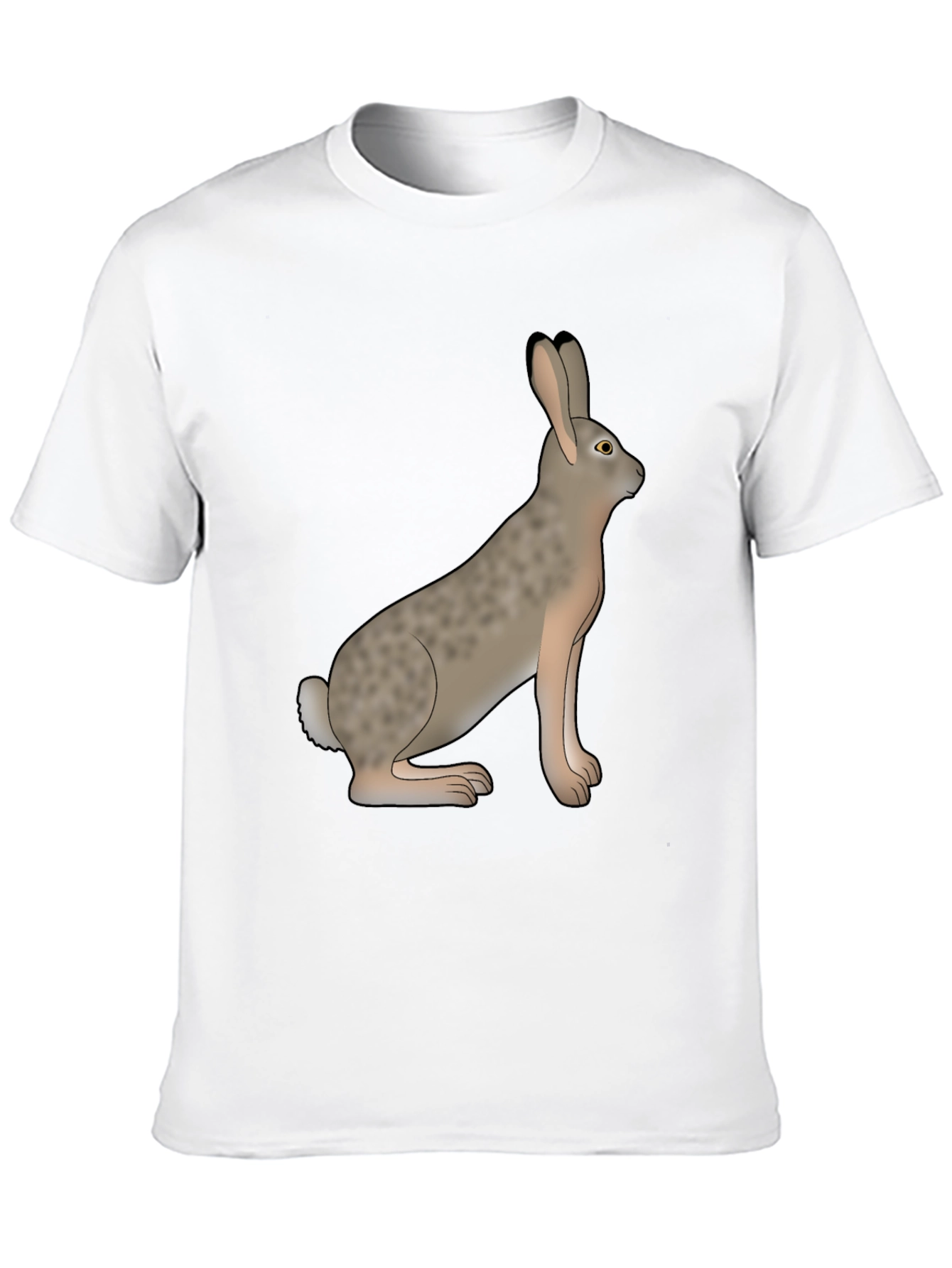 Rabbit Graphic Tee - Black Cotton Casual Wear