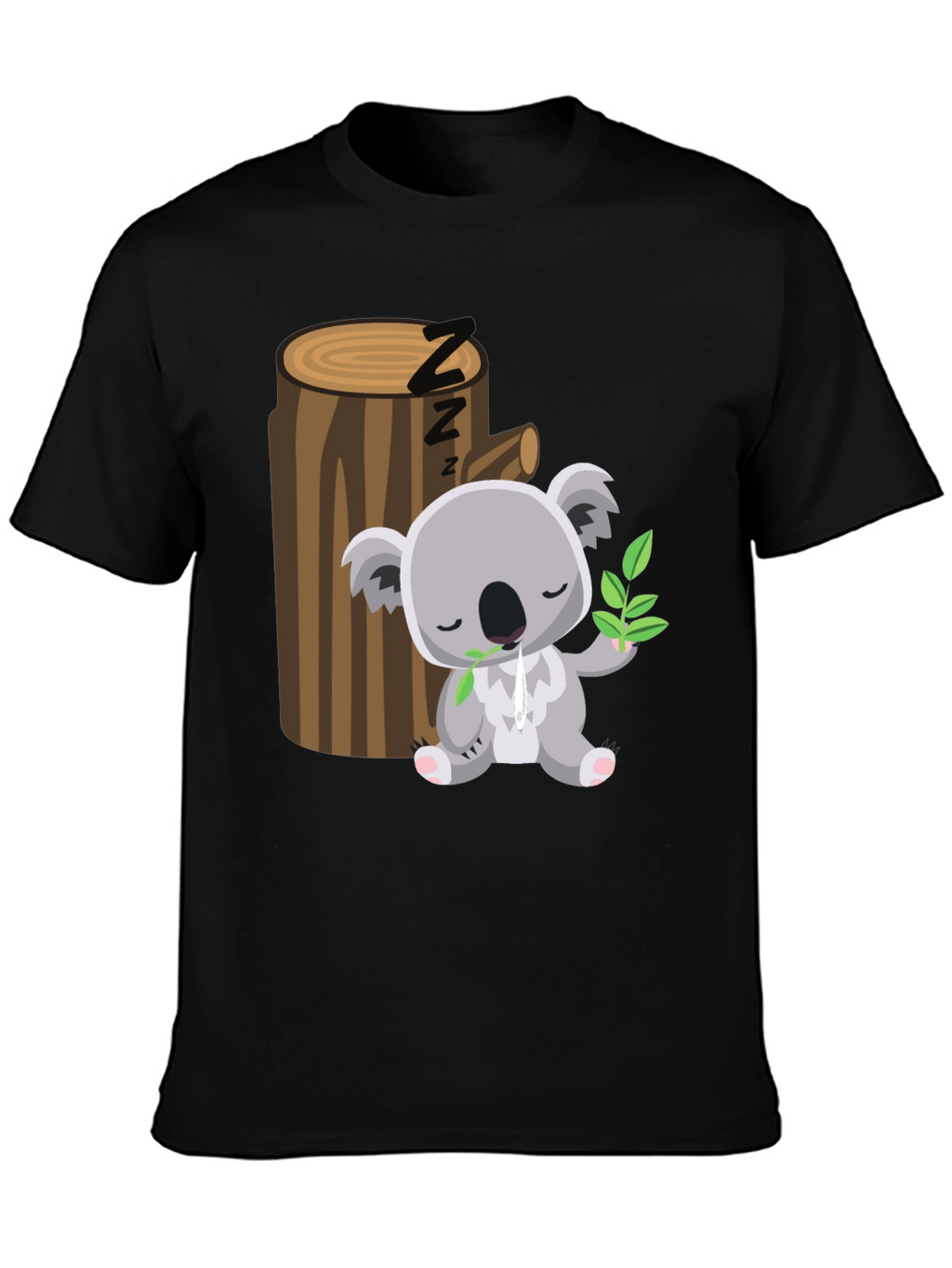 Sleeping Koala T-Shirt - Cute Cartoon Design