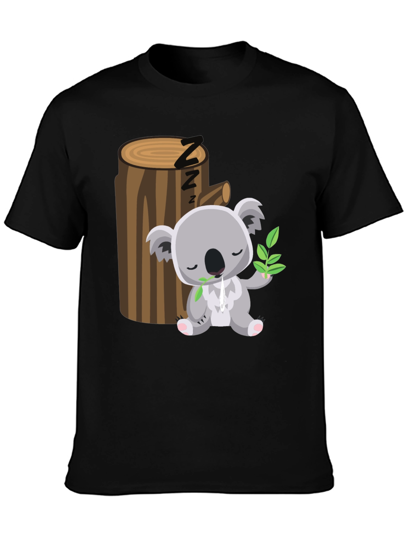 Sleeping Koala T-Shirt - Cute Cartoon Design