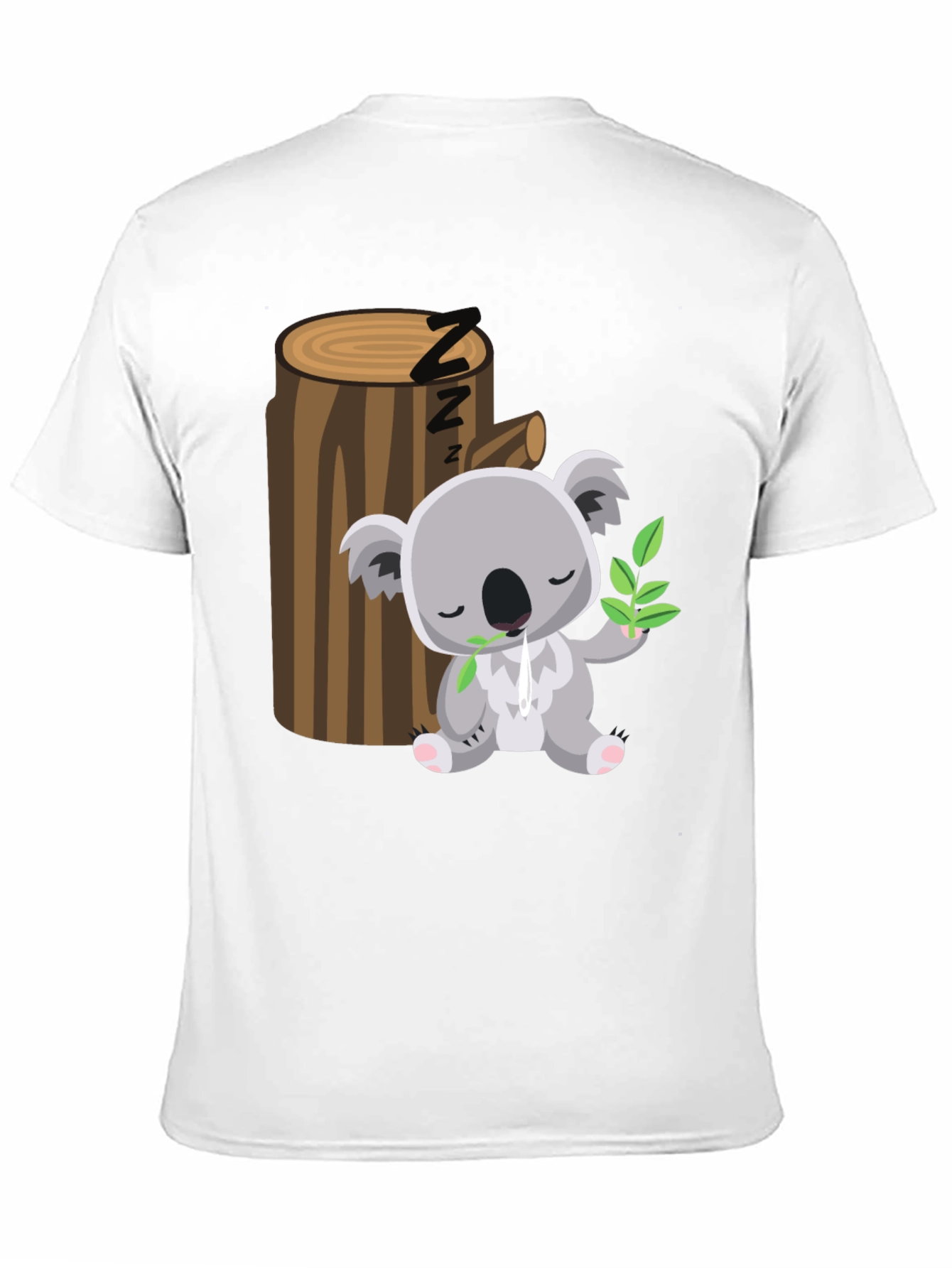 Sleeping Koala T-Shirt - Cute Cartoon Design