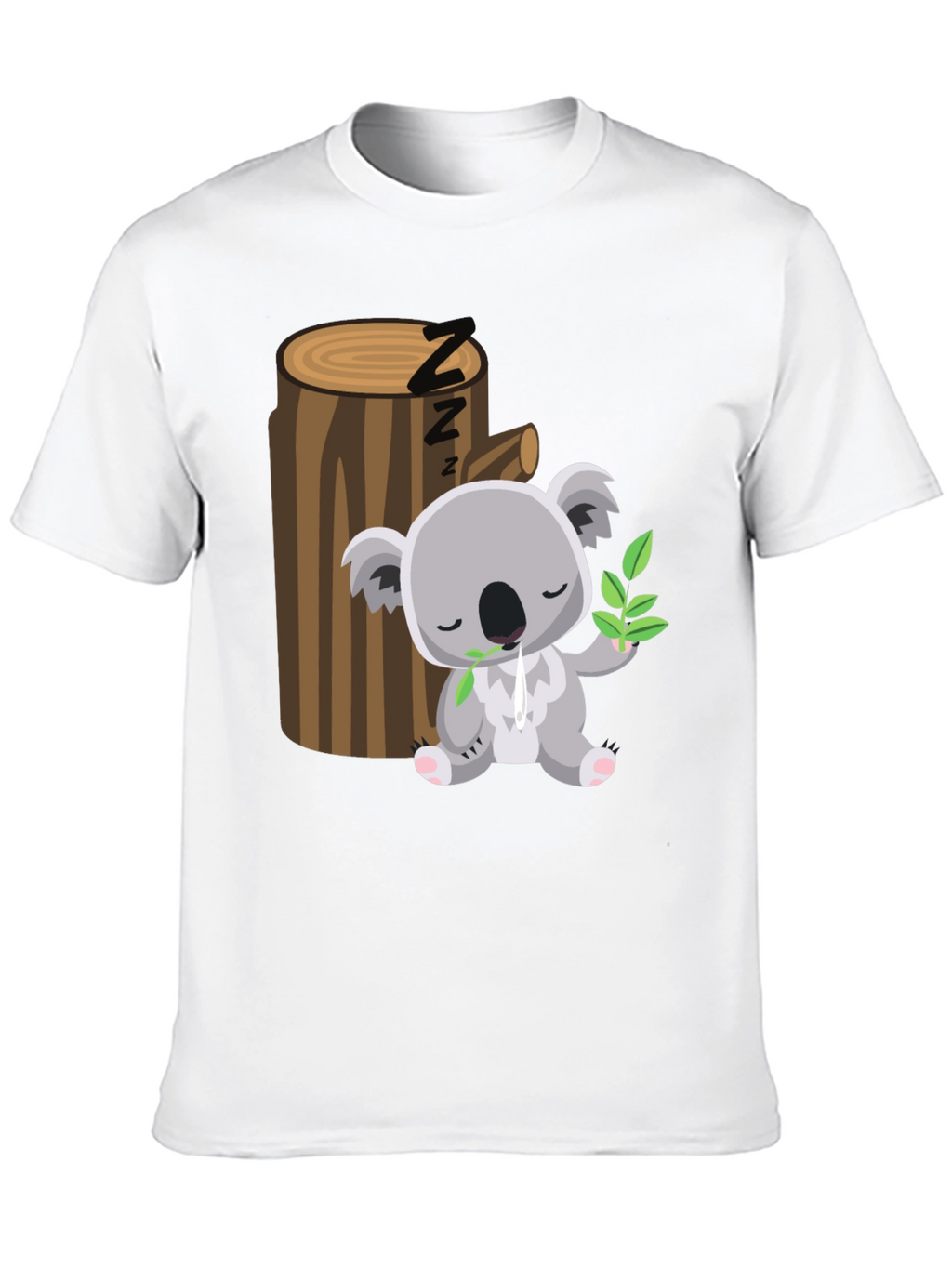 Sleeping Koala T-Shirt - Cute Cartoon Design