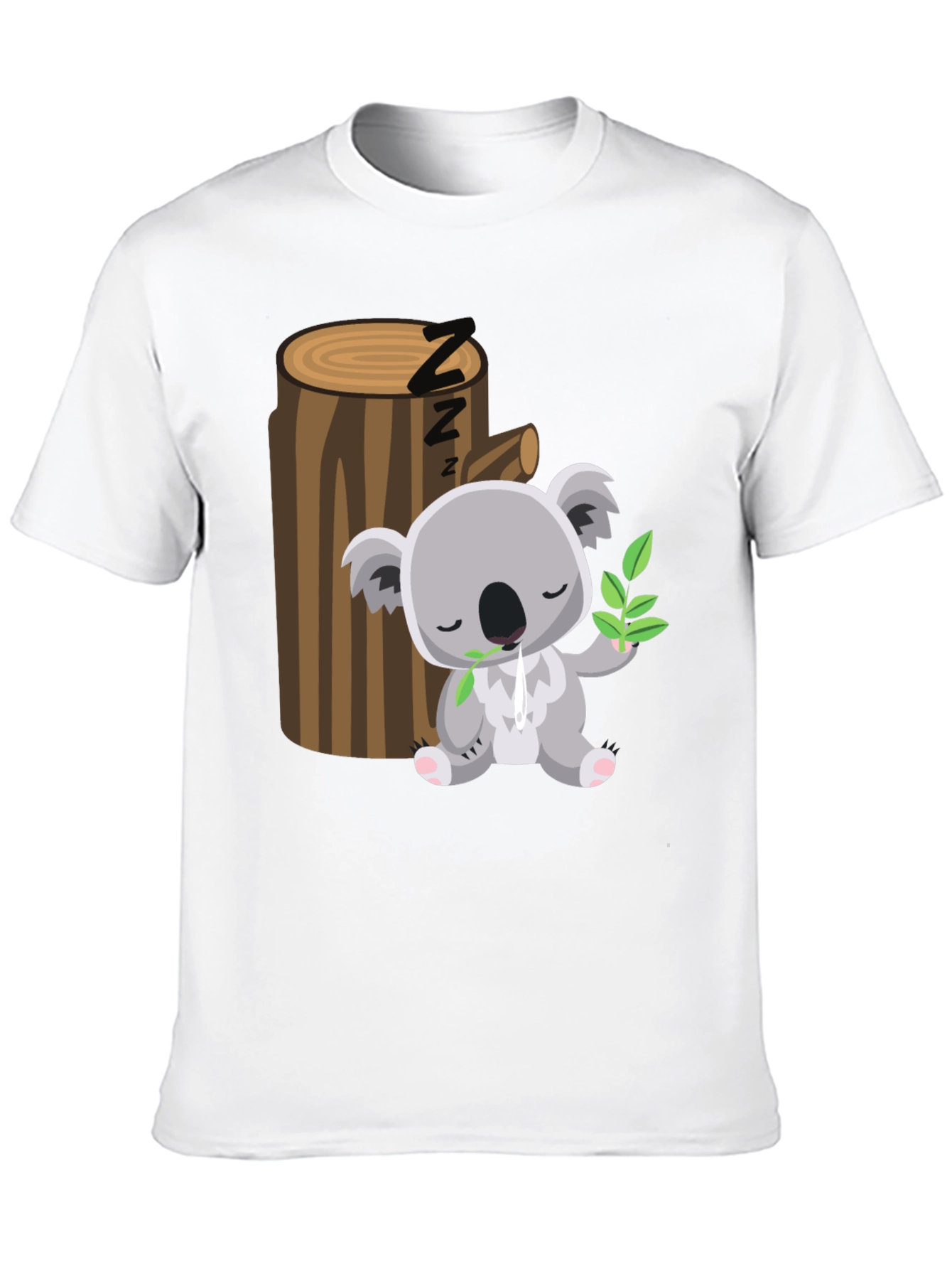 Sleeping Koala T-Shirt - Cute Cartoon Design