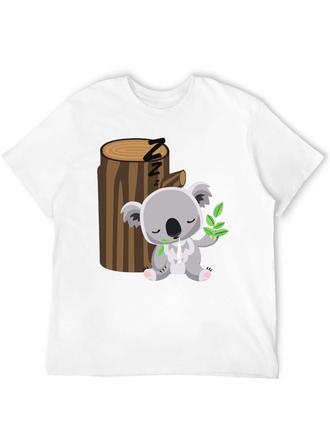 Sleeping Koala T-Shirt - Cute Cartoon Design