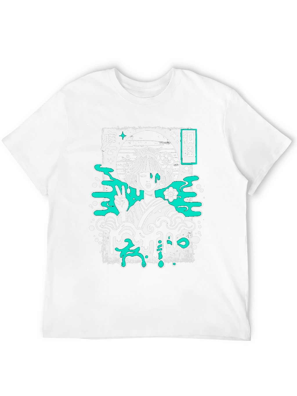Geisha Graphic Tee - Black Cotton T-Shirt