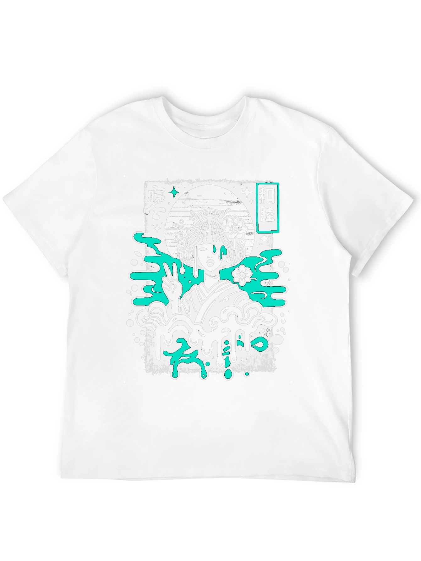 Geisha Graphic Tee - Black Cotton T-Shirt