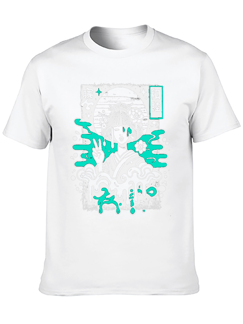 Geisha Graphic Tee - Black Cotton T-Shirt