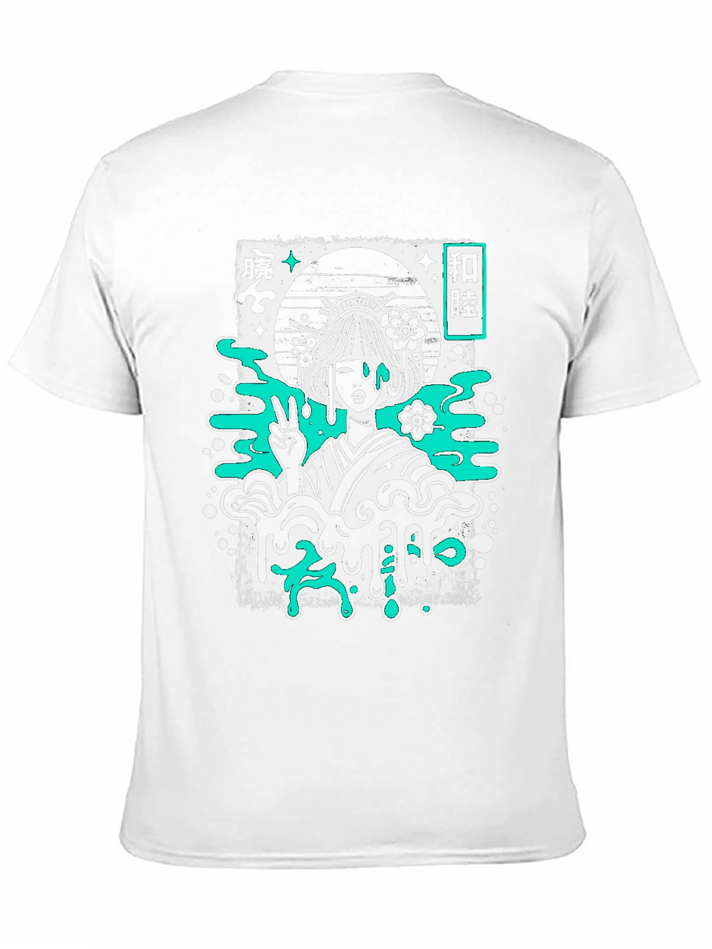 Geisha Graphic Tee - Black Cotton T-Shirt