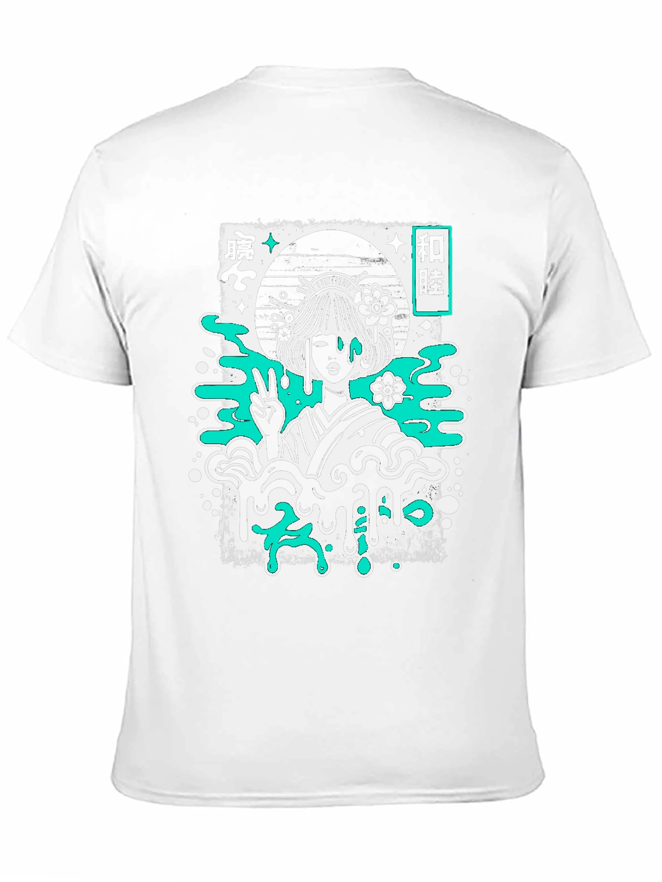 Geisha Graphic Tee - Black Cotton T-Shirt