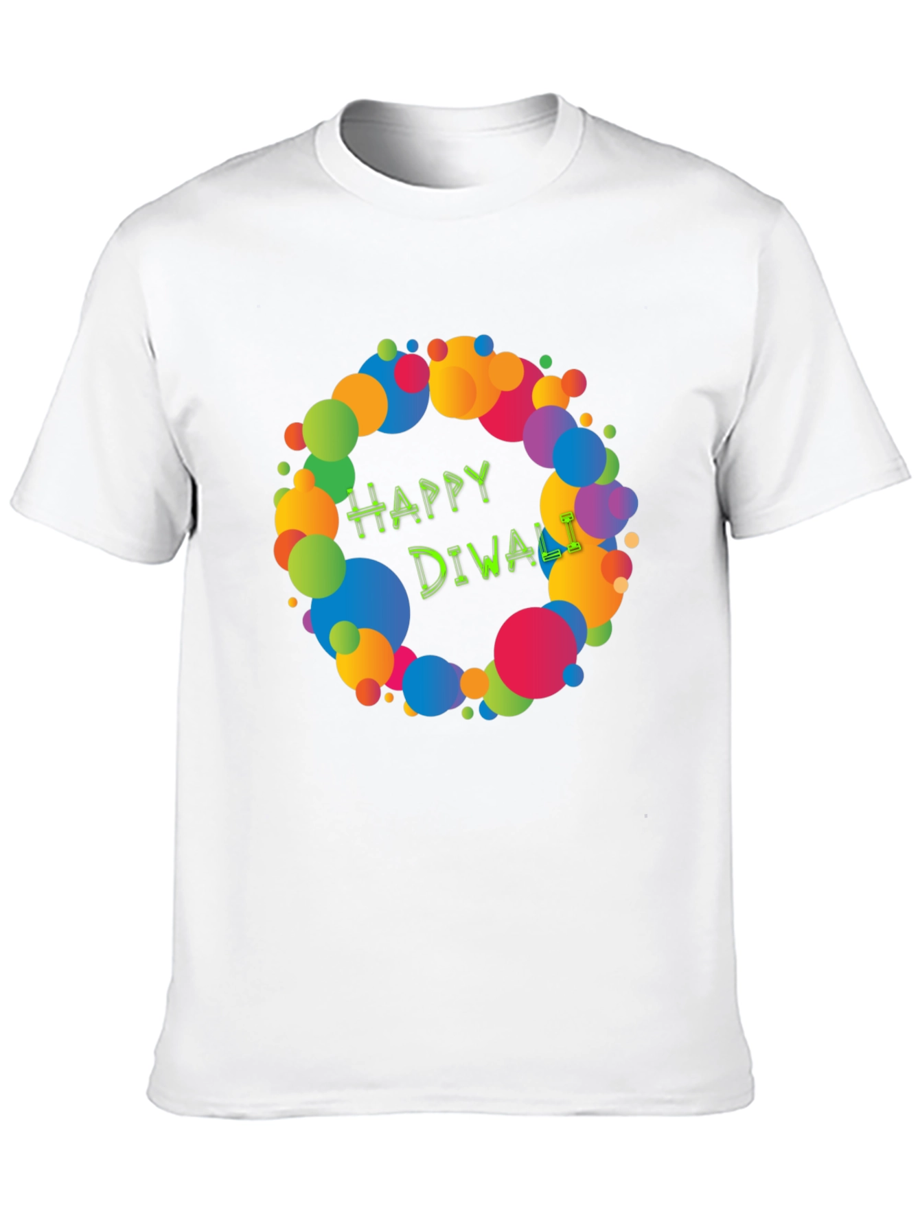 Happy Diwali Colorful Bubble T-Shirt