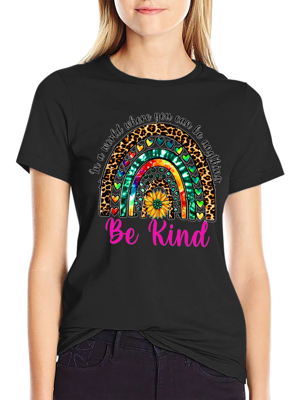 Be Kind Rainbow Graphic Tee