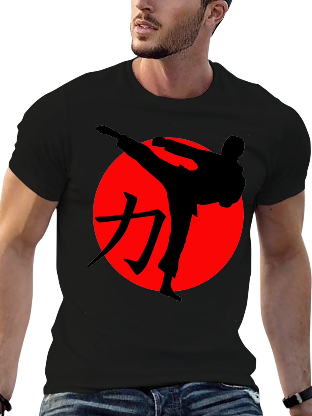 Martial Arts Silhouette Graphic Tee