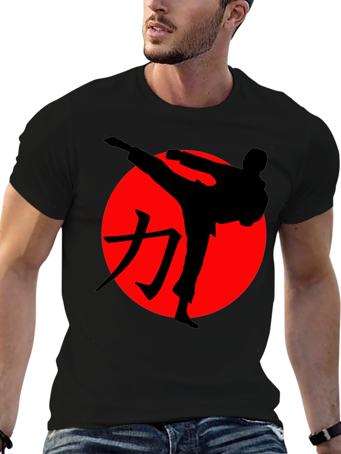 Martial Arts Silhouette Graphic Tee